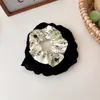 Lazo Estilo Ballet de Cuadros Azules Frescos de Encaje a Doble Cara Anillo para el Cabello de Intestino Grueso Anillo Cuadrado Cuerda para el Cabello Grande Estilo Mori para Mujer