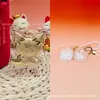 Colgante de oro puro 999 de Hello Kitty, serie de conejito de peluche Sanrio, cordón, regalo promocional de tienda de oro