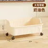 Caja de almacenamiento de libros con ruedas para dormitorios estudiantiles y aulas, cesta de almacenamiento debajo del escritorio para mochilas, caja organizadora de libros para escuela secundaria
