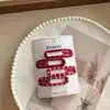 Grampo de Cabelo Novo Estilo para o Dia Nacional com Bolinhas Vinho, Estrelas e Corações, Acessórios de Cabelo Fofos de Alta Qualidade para Meninas e Crianças