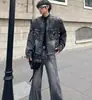 Jeans largos personalizados con letras para hombre, estilo Hong Kong, modernos, verano 2026, hip-hop, moda ins de alta calle, geniales