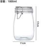 Frasco de Vidrio con Tapa a Presión Frasco de Vidrio Sellado Almacenamiento Transparente a Prueba de Humedad Frasco para Té Botella para Miel Frasco para Almacenar Kimchi