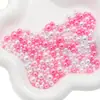 Cuentas Redondas Imitación Perla Iridiscentes No Porosas de ABS de 3-8 mm, Cuentas Sueltas, Accesorios Hechos a Mano para DIY, Decoración, Relleno para Caja de Maquillaje Macaron