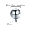 Aleación de titanio F136 espárrago de bola de rosca externa espárrago de oreja de bola de repuesto de rosca interna espárrago de labio varilla de rosca interna accesorios de joyería para piercing