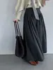 Pantalones de Supermodelo Jiang Chi Estilo Old Money Vintage Francés de Cintura Alta Pierna Ancha Relajados Versátiles de Corte Holgado Largos 826
