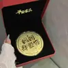 Moneda de Oro 50mg Oro Puro 999 Oro Éxito en Examen Mamá Te Amo Feliz Cumpleaños Día de San Valentín 520 Regalo