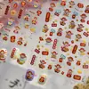 Adesivos de Unhas em Relevo Populares Ins Estilo Chinês Festivo Adesivos de Unhas para Receber Riqueza Adesivos Material de Joia Unhas Vestíveis
