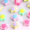 Cuentas Acrílicas de Estrella de Cinco Puntas Doble Cara con Agujeros Rectos para Cadenas de Teléfono, Llaveros, Cadenas de Bolsos y Piezas de Accesorios DIY