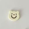 Otoño e Invierno Nuevo Marrón Arroz Cabeza de Oso Sonriente Accesorios DIY Horquilla Pegamento Crema Carcasa para Teléfono Móvil Refrigerador Decoración Hebilla para Zapato