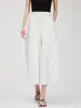 Pantalones Cortos Casuales Blancos de Estilo Francés de Cintura Alta Adelgazantes para Mujer, Moda de Verano 2025 Nicho de Commuter de Pierna Ancha