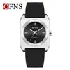 Reloj Nuevo Transfronterizo Ofns para Mujer Impermeable Correa de Silicona Reloj Cuadrado Pequeño Simple Patrón de Sol Reloj Casual Estudiante para Mujer