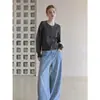 2026 Moda Coreana Otoño Nuevo Estilo Estilo Coreano Holgado Casual Diario Viaje Versátil Doble Cremallera Cuello Redondo Cardigan Tejido para Mujer