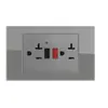 Interruptor Doméstico Empotrado GFCI Transfronterizo Venta Directa del Fabricante Tipo Oculto Panel 118 Enchufe de Protección contra Fugas 20A