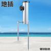 Ancora de Chão para Guarda-Sol, Base para Guarda-Sol de Praia, Suporte para Guarda-Sol de Pesca, Estaca de Chão de Duas Pernas, Suporte para Guarda-Sol Externo, Galvanizado à Prova de Vento