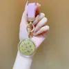 Llavero de Luna de Otoño de Oro Puro 999 Colgante de Cadena para Teléfono Móvil Regalo de Cumpleaños para Amigos Colgante para Bolso de Cadena de Teléfono Móvil