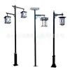 Luces de jardín antiguas 3 metros 4 metros linterna LED solar exterior cabeza simple doble retro chino luz de calle para paisaje comunidad