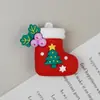 Llavero de Navidad Papá Noel Llavero de Resina Colgante Decoración de Árbol de Navidad de PVC Figura de Caja Sorpresa Mayoreo