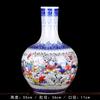 Jarrón de porcelana azul y blanca con forma de bola de cielo, artesanías de cerámica de Jingdezhen, venta al por mayor, adornos de cerámica modernos para decoración del hogar