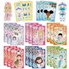 8 Colagens de Rosto de Enfermeira em Desenho Animado, Manual Prático DIY, Capa de Celular, Decoração de Caderno, Atacado Transfronteiriço à Prova d'Água