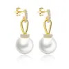 Colgante de Plata de Ley 925 Clásico y Elegante para Mujer con Perla de Imitación de Circonio Pendientes Sencillos Pendientes de Gota Transfronterizos de Fábrica Dropshipping Productos Calientes