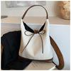 Bolso de Lona para Viajes al Trabajo para Mujer 2024 Nueva Moda Bolso Tote con Lazo Versátil Bolso de Hombro