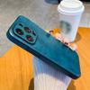 Funda de Teléfono de Cuero Retro de Negocios Adecuada para iPhone 17 16Pro Agujero Redondo Sin Etiqueta Cuero 13/12 Creativa Anti-Caída