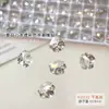 Tamanho Pequeno, Sem Bandeja Base, Decorações para Unhas com Strass de Cristal, Super Brilhantes, Transparente Gelo, Formato de Ovo de Pombo, Ângulo Reto, Quadrado Gordo, Acessórios de Bola de Diamante Acabados