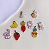 Accesorios de joyería DIY, aleación con baño UV, lindo colgante de conejo, oveja, fresa, plátano y rábano, accesorios de joyería
