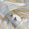 Pendientes de Camelia con Pasador de Plata 925 para Mujer, Pendientes de Moda de Gama Alta, Versión Coreana, Pendientes Dulces Populares Personalizados