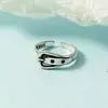 Nuevo Diseño Coreano 2020 Anillo Abierto Dongdaemun para Mujer con Números Romanos, Anillo de Hebilla de Cinturón Ajustable, Versátil