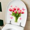 Fun-F692 Tulipán Pintado Baño Inodoro Hogar Pared Fondo Decorativo Pegatina de Pared Venta al por Mayor