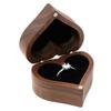 Caja de Madera Maciza para Pendientes de Mujer, Anillos, Joyero de Almacenamiento y Regalo, Nogal Negro Exclusivo Transfronterizo para Regalos de Enamorados Logo