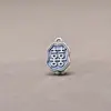 Yiluya S925 prata de lei vintage colar pulseira joias acessórios diy Prata tailandesa dupla felicidade placa conector pingente