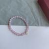 Pulseira de cristal rosa estilo coreano ins anel único Moda Feminina que preserva a cor pulseira pingente dourado de bênção joias atacado