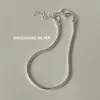 Pulsera de Perro Globo de Piedra Natural de Plata de Ley S925 para Mujer, Pulsera de Hueso de Serpiente Simple de Diseño de Nicho de Lujo Ligero de Gama Alta