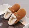 Pantuflas de felpa estilo Birkenstock para niñas, nueva colección otoño/invierno 2025, sin cordones, fáciles de poner, pantuflas de algodón de punta cerrada para niños