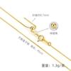 Collar de cadena lisa de plata esterlina S925 para clavícula para mujer, colgante sin oro amarillo fino, cadena universal retráctil, cadena desnuda, accesorios de plata