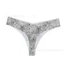 Amazon Transfronterizo Europeo y Americano Tanga Sexy Sin Costuras de Seda Helada para Mujer de Cintura Baja Transpirable Estampado de Leopardo Ropa Interior para Mujer