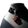 Corazón Rojo Rosa Gótico Amor Terciopelo Negro Collar Ajustable Y2K Cuentas Fiesta de Halloween Venta Directa de Fábrica