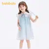 Balabala Ropa Infantil para Niñas Vestidos de Verano 2024 Nuevas Faldas Infantiles Faldas de Malla Verano Ligeras y Transpirables