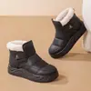 LiquidaciónZapatos Casuales de Invierno para Mujer con Cordones Bajos Encaje Forro Espeso de Felpa Superficie de Cuero Bloqueo de Temperatura Suela Gruesa Antideslizante Botas de Algodón