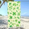 Toalla de Secado Rápido para Vacaciones Transfronterizas junto al Mar, Toalla de Playa de Estilo Sencillo, Trébol de la Suerte Verde Portátil Toalla de Baño Fuerte Absorbente de Agua