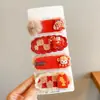 Accesorios Rojos para el Cabello para Niñas durante el Año Nuevo Chino, Pinzas para el Cabello para Niños, Pinzas para Flequillo, Pasadores para Niñas Pequeñas, Pinzas para el Cabello de Año Nuevo para Bebés