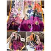 Bufanda Nueva de Seda Simulada, Bufanda Larga de Brocado, Moda Primavera y Otoño, Versátil Chal de Protección Solar de Verano, Turbante