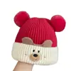 Bonito Suéter Gorro para Bebé para Otoño e Invierno, Cálido Festivo Grueso de Lana Tejida Gorro para Proteger las Orejas para Niños y Niñas