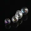 Bola de Cristal Iridiscente con Apertura de un Solo Agujero Bola de Vidrio Bola Pequeña Relleno Accesorios Hechos a Mano DIY Colgante de Collar Joyería