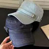 Gorra de equitación retro estilo coreano de mezclilla de copa plana para mujer, moderna y versátil, hace que la cara se vea más pequeña, protege del sol y proporciona sombra, boina de repartidor