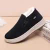 Sapatos de pano de Pequim antigo de cano alto forrados com fleece quentes à prova d'água slip-on sola grossa antiderrapante para meia-idade e idosos botas de algodão para pai dropshipping