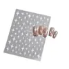 Adesivos para Nail Art de Estrela de Quatro Pontas, Estrelas Douradas e Prateadas, Designs de Estrelas Pretas e Brancas, Decalques com Adesivo Atrás, Adesivos de Unha Populares Transfronteiriços
