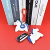 Enviar Inmediatamente Llavero Año del Caballo Estilo Chino Elegante Buen Significado Caballo de Cuero Colgante para Llaves Correa Regalo Creativo de Año Nuevo